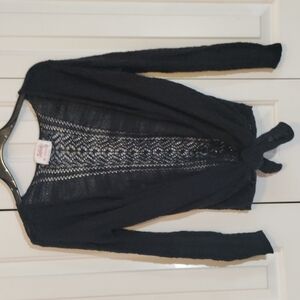 Justice dark blue cardigan sweater girls size 10